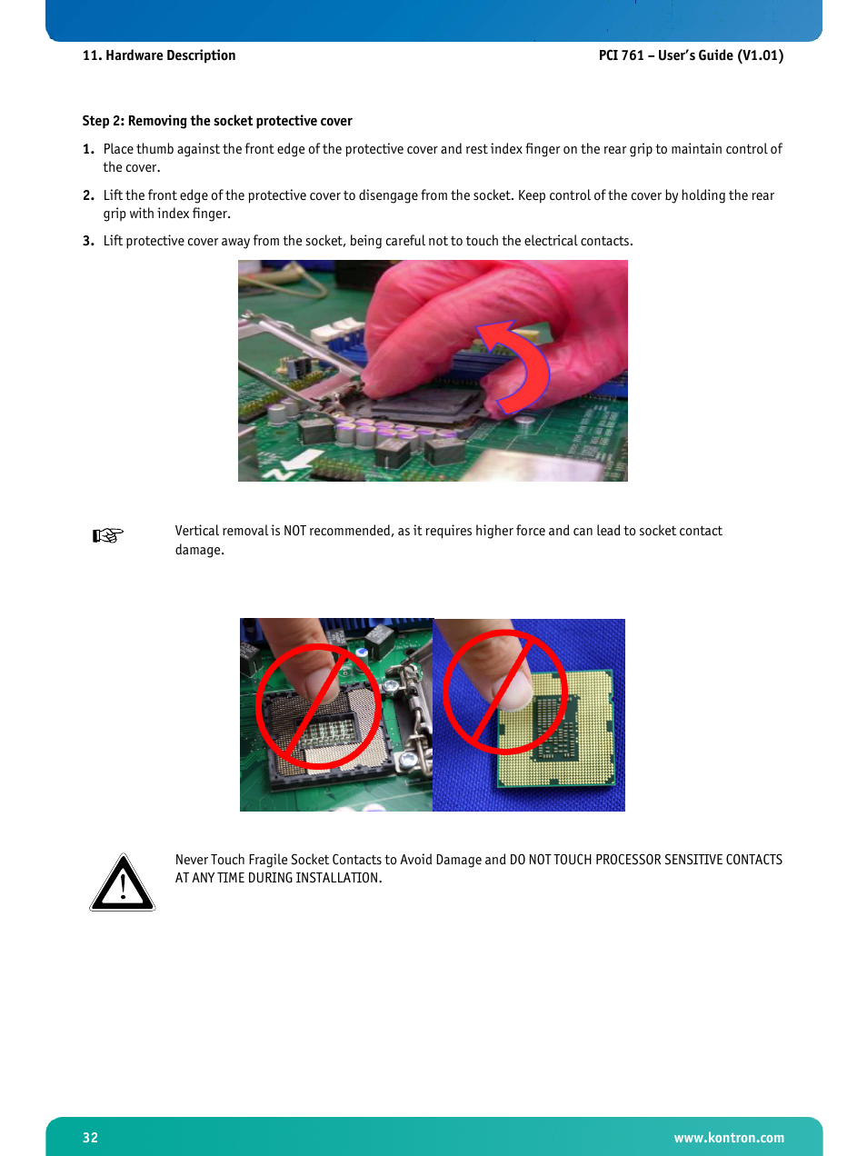 Kontron PCI-761 User Manual | Page 34 / 86