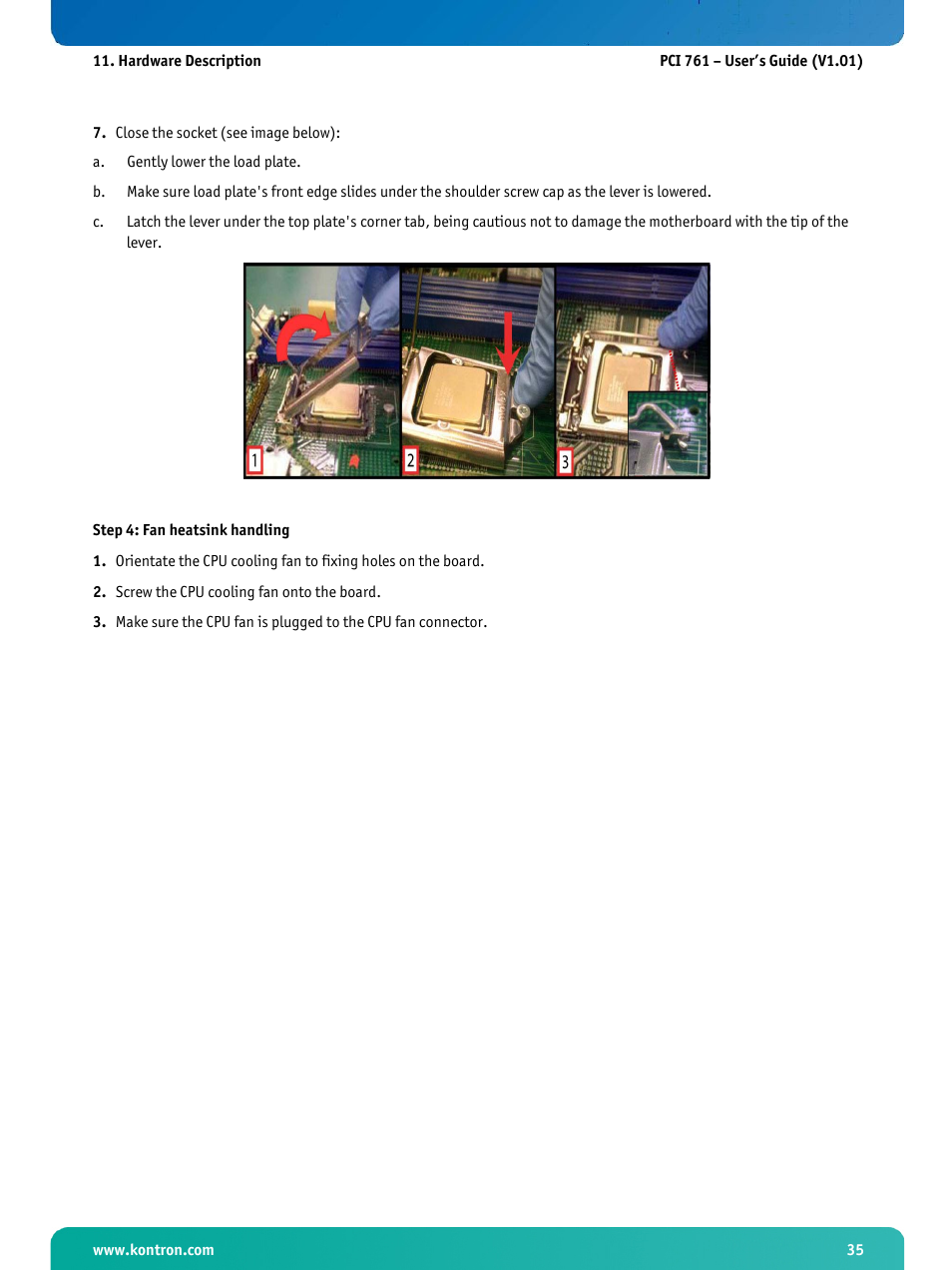 Kontron PCI-761 User Manual | Page 37 / 86