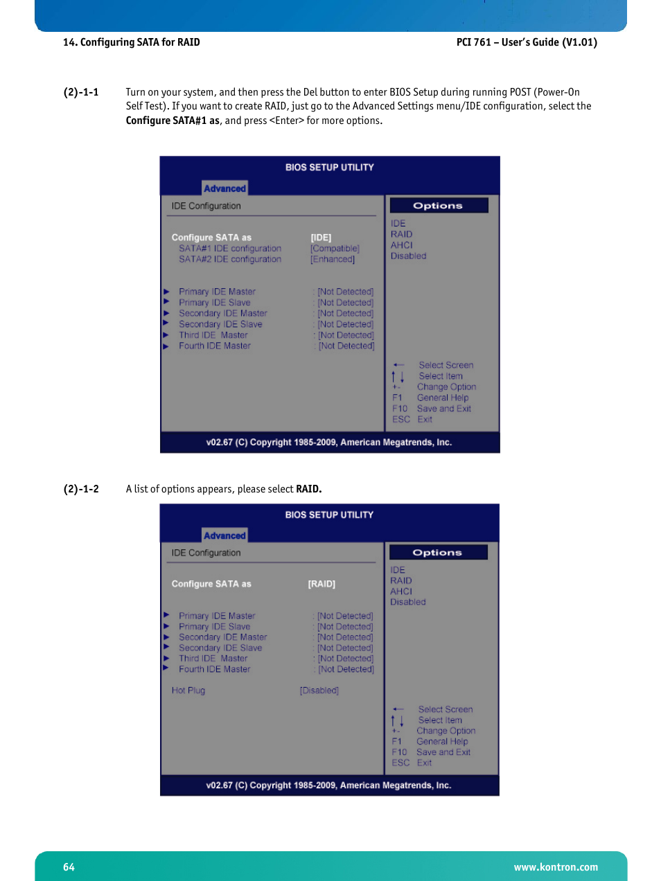 Kontron PCI-761 User Manual | Page 66 / 86