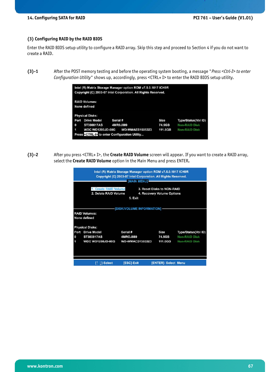 Kontron PCI-761 User Manual | Page 69 / 86