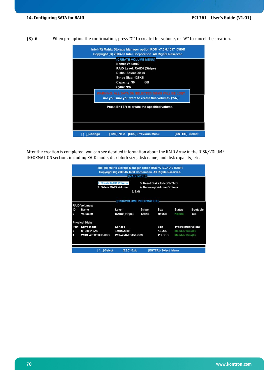 Kontron PCI-761 User Manual | Page 72 / 86