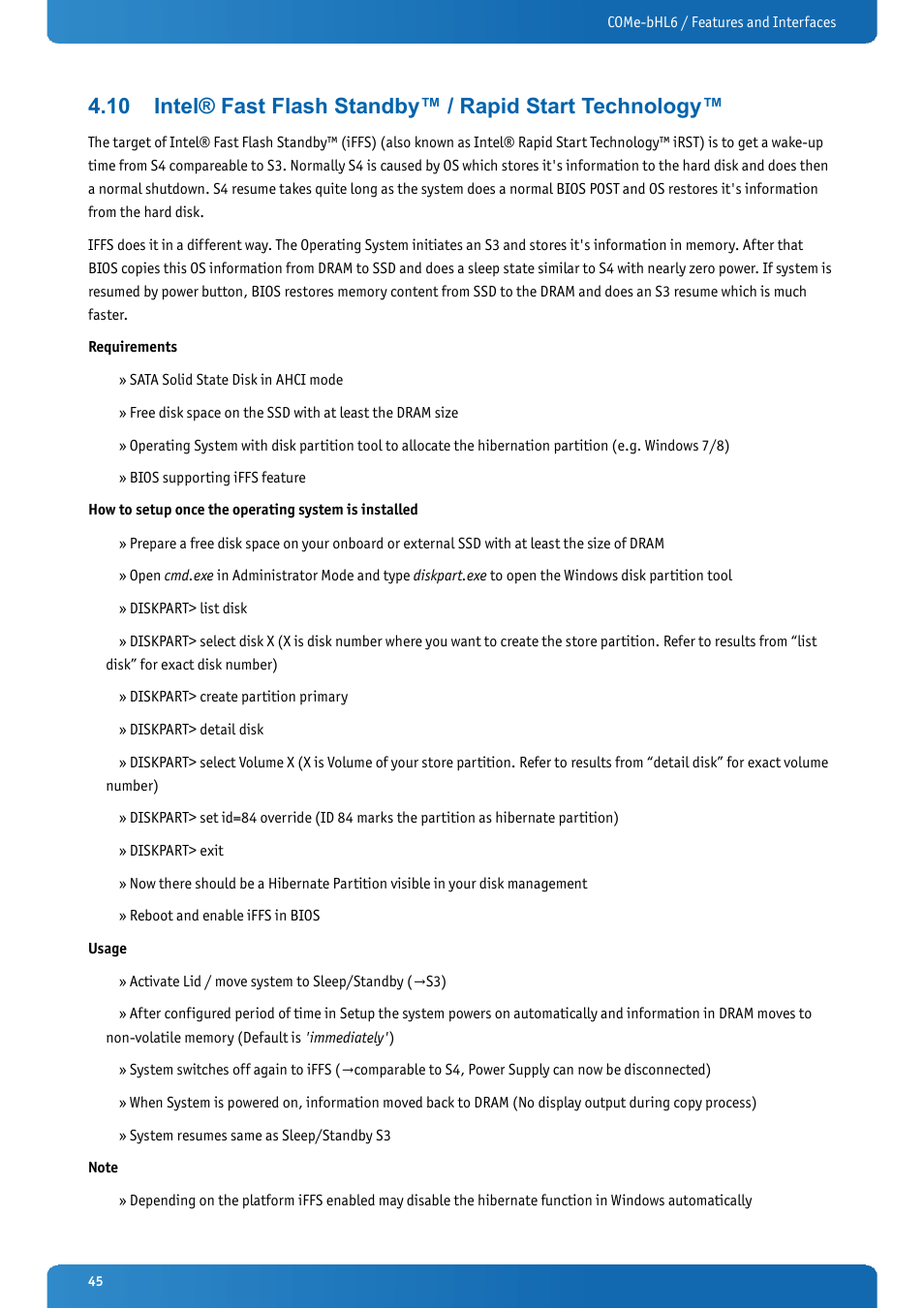 Kontron COMe-bHL6 User Manual | Page 45 / 129