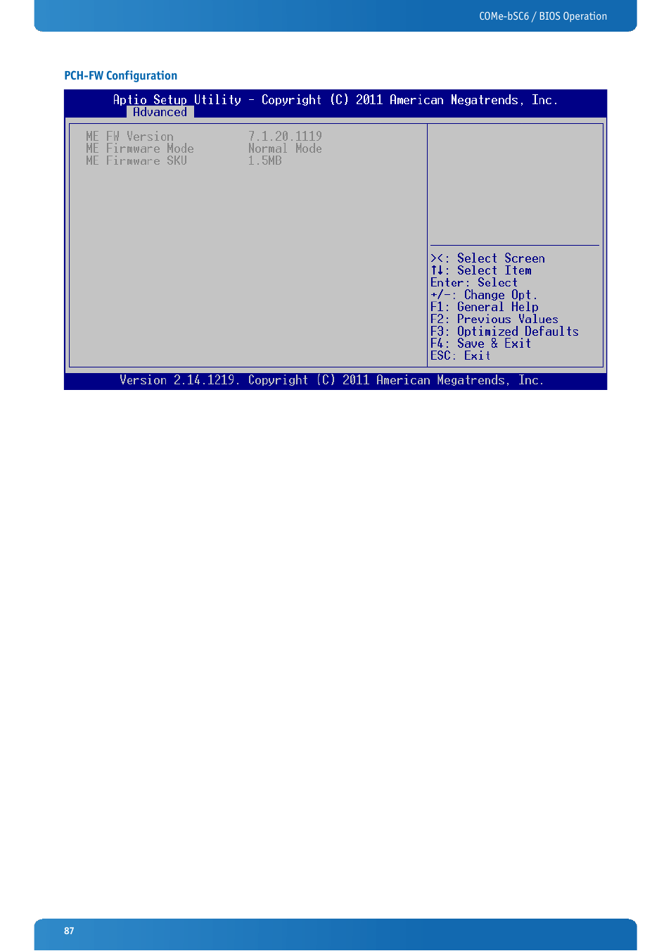 Pch-fw configuration | Kontron COMe-bSC6 User Manual | Page 87 / 117