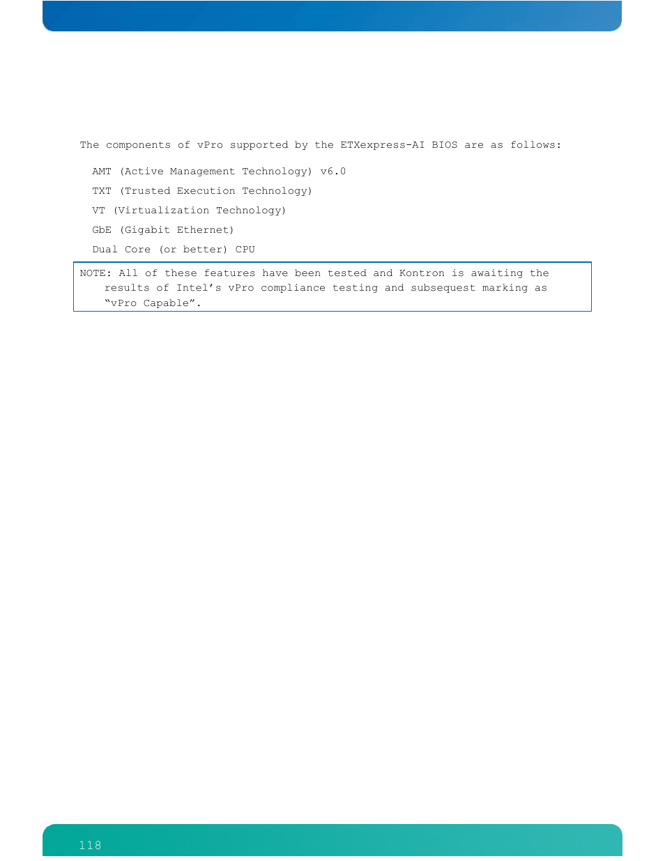4 vpro functionality | Kontron ETXexpress-AI User Manual | Page 123 / 129