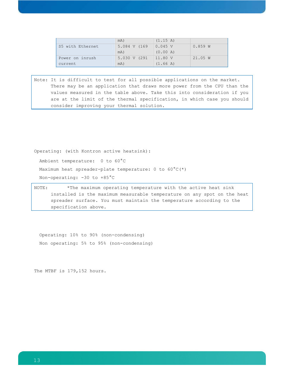 5 environmental specifications, 6 mtbf | Kontron ETXexpress-AI User Manual | Page 18 / 129