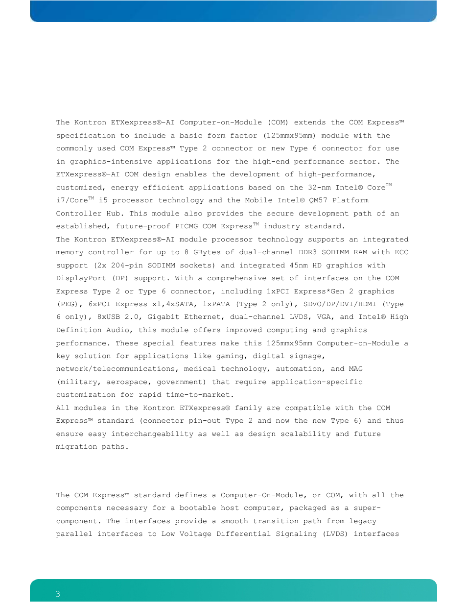 2introduction, 1 the etxexpress®-ai com, 2 naming clarifications | Kontron ETXexpress-AI User Manual | Page 8 / 129