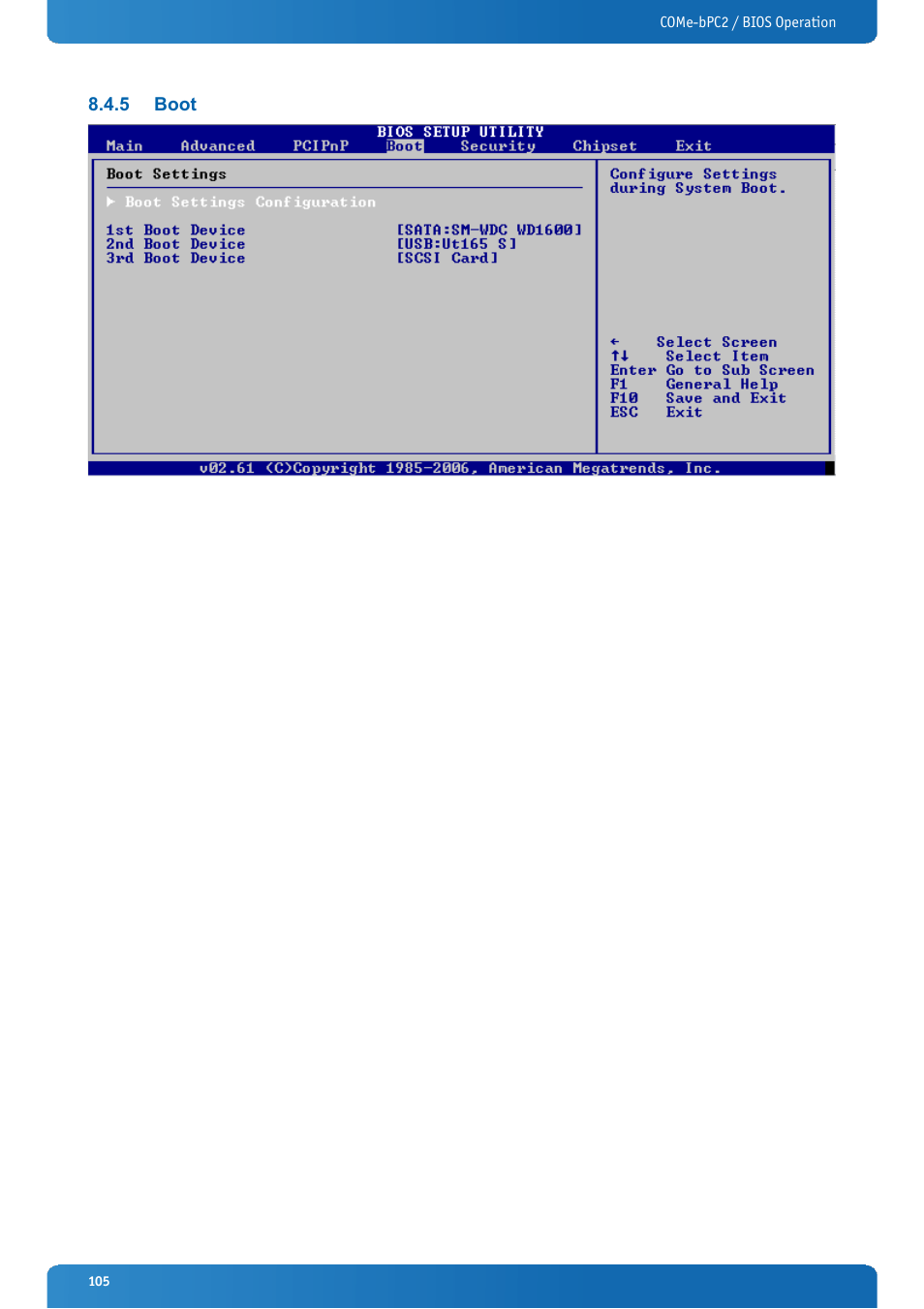 5 boot, Boot | Kontron COMe-bPC2 User Manual | Page 105 / 115