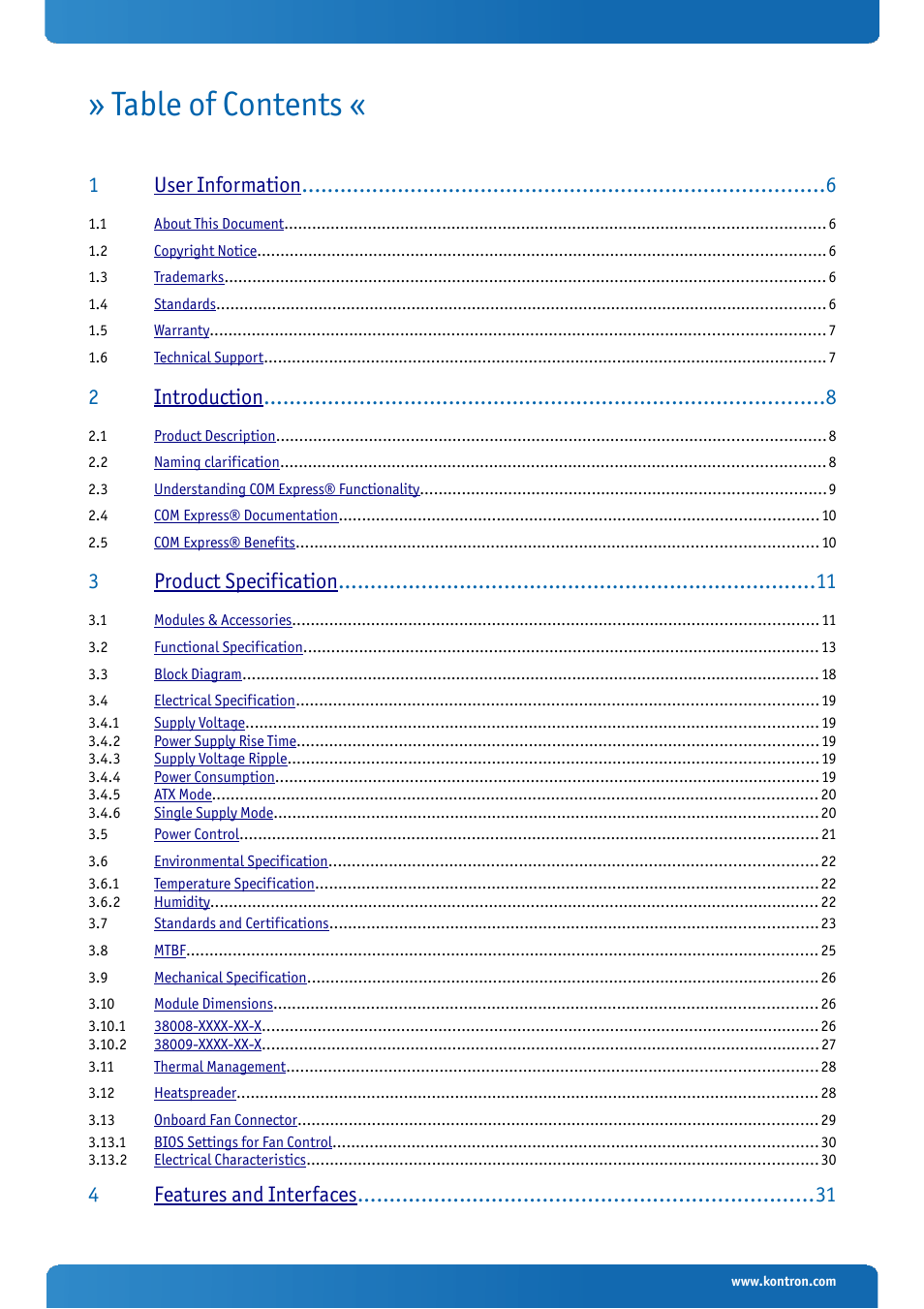 Kontron COMe-bPC2 User Manual | Page 3 / 115