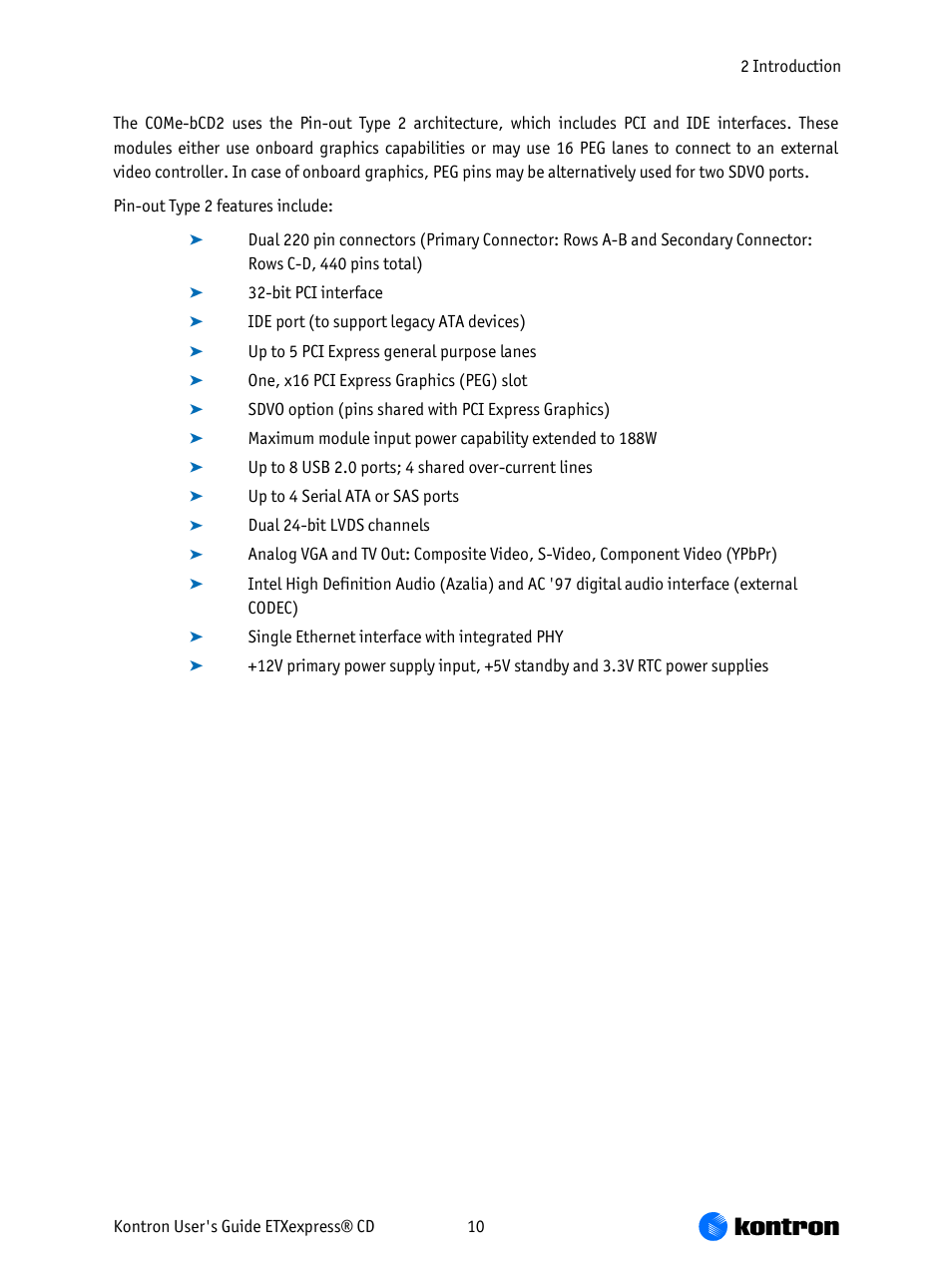 Kontron COMe-bCD2 User Manual | Page 10 / 80