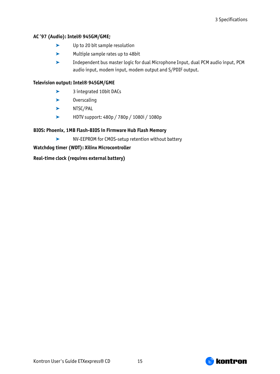 Kontron COMe-bCD2 User Manual | Page 15 / 80