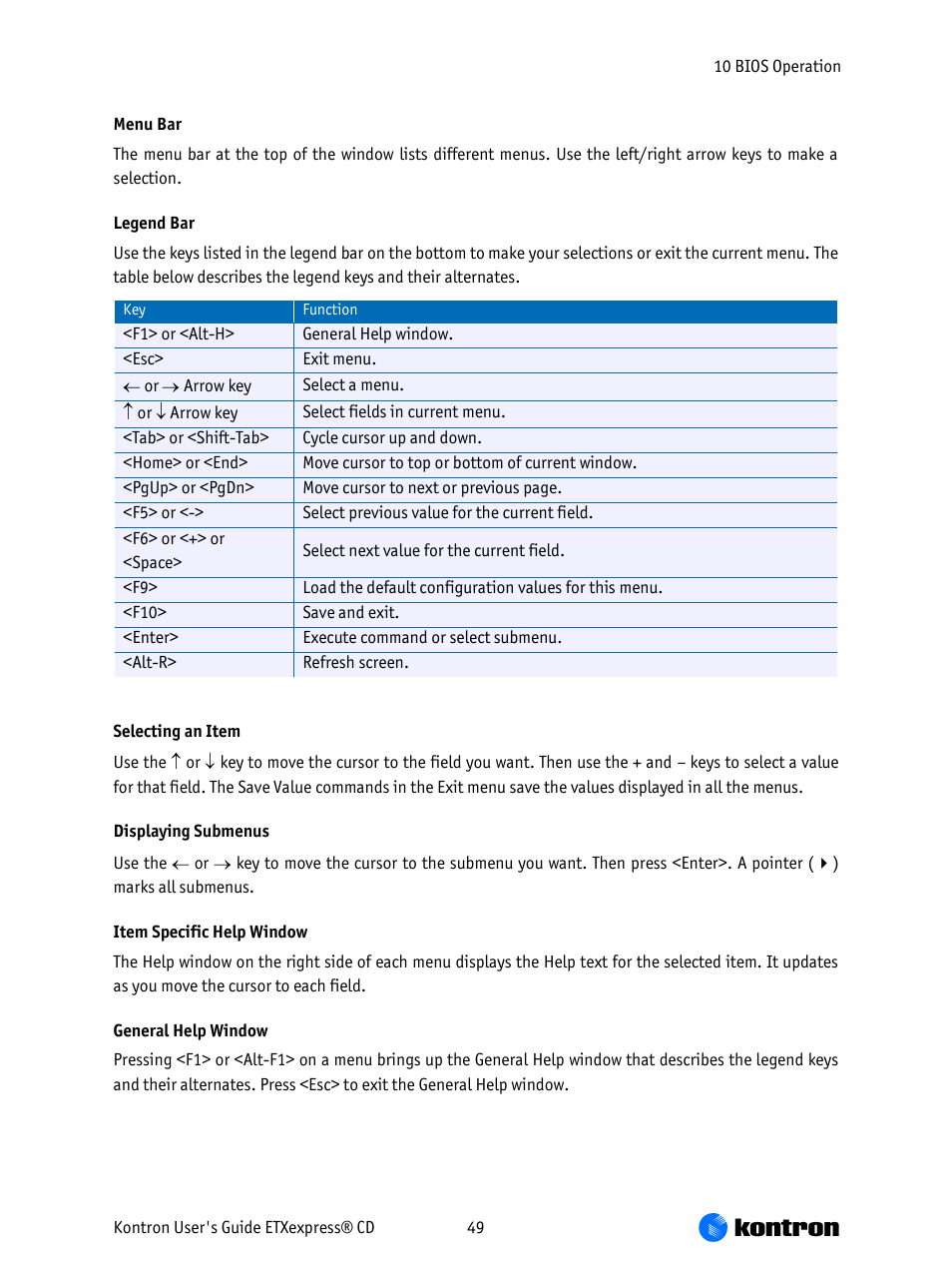 Kontron COMe-bCD2 User Manual | Page 49 / 80