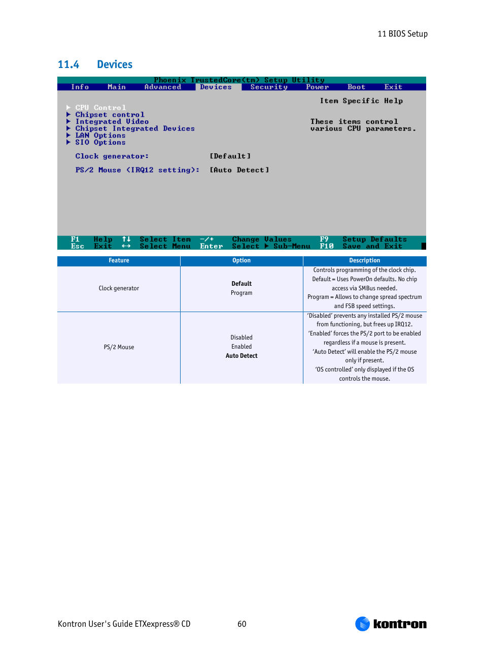 Devices, 4 devices | Kontron COMe-bCD2 User Manual | Page 60 / 80