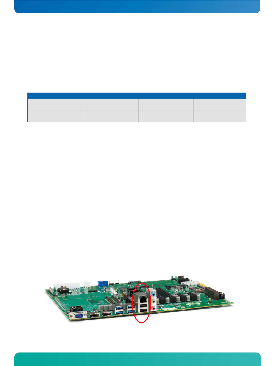 Ethernet, J6 led function | Kontron COMe Eval Carrier T6 User Manual | Page 25 / 46