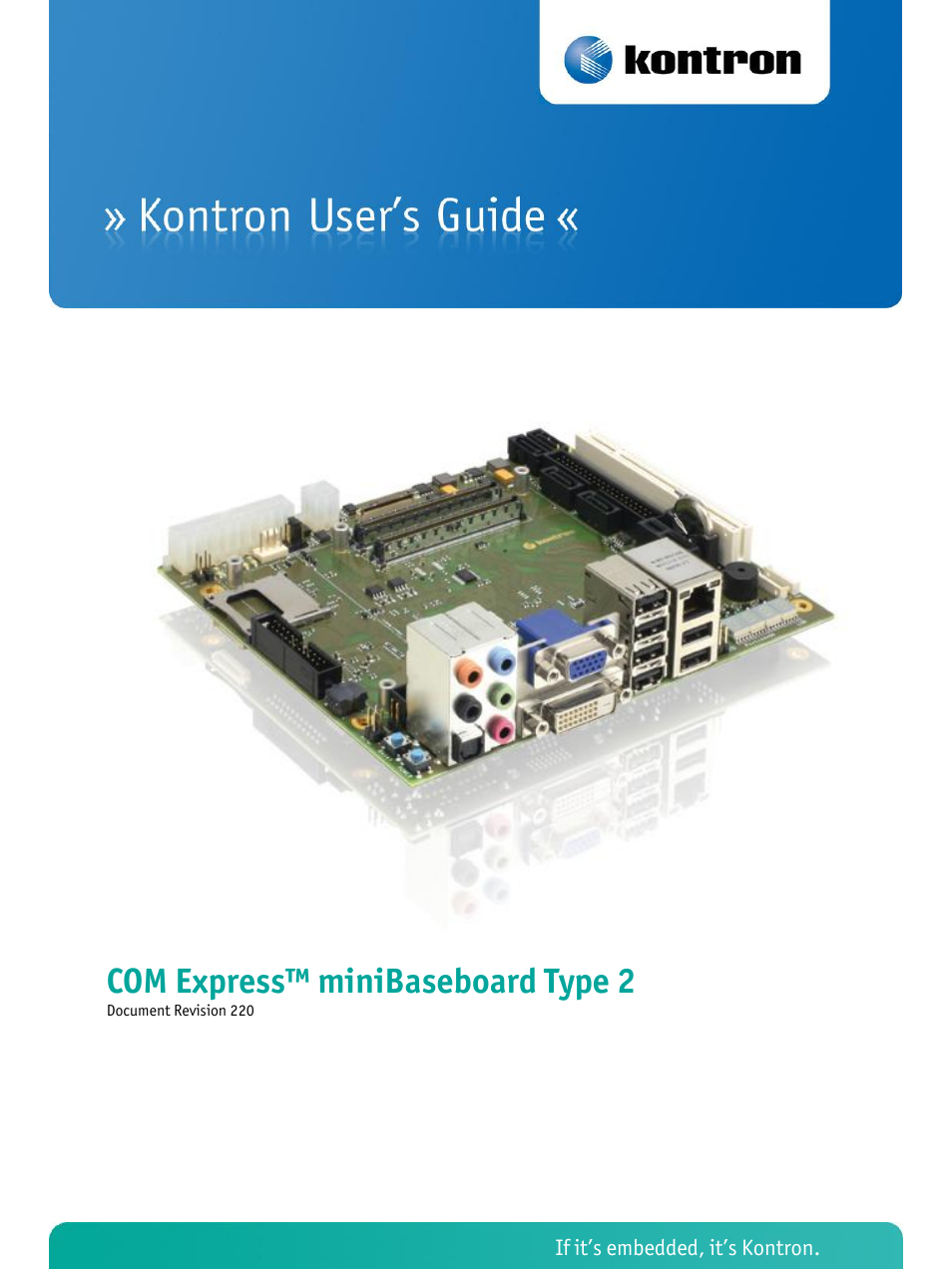 Kontron COMe Ref. Carrier T2 User Manual | 71 pages