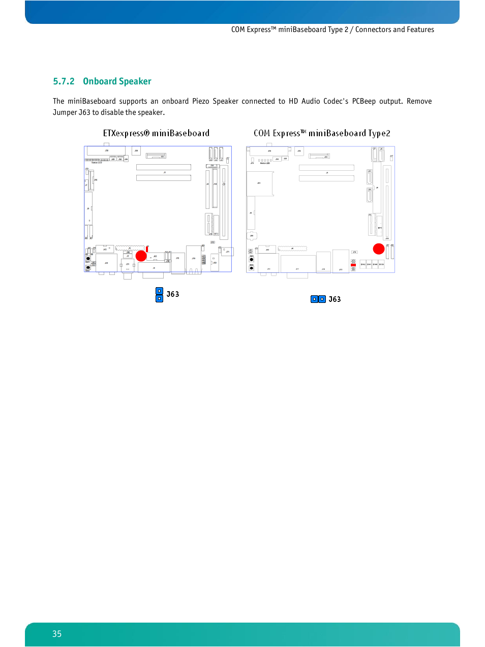 Onboard speaker, 2 onboard speaker | Kontron COMe Ref. Carrier T2 User Manual | Page 40 / 71