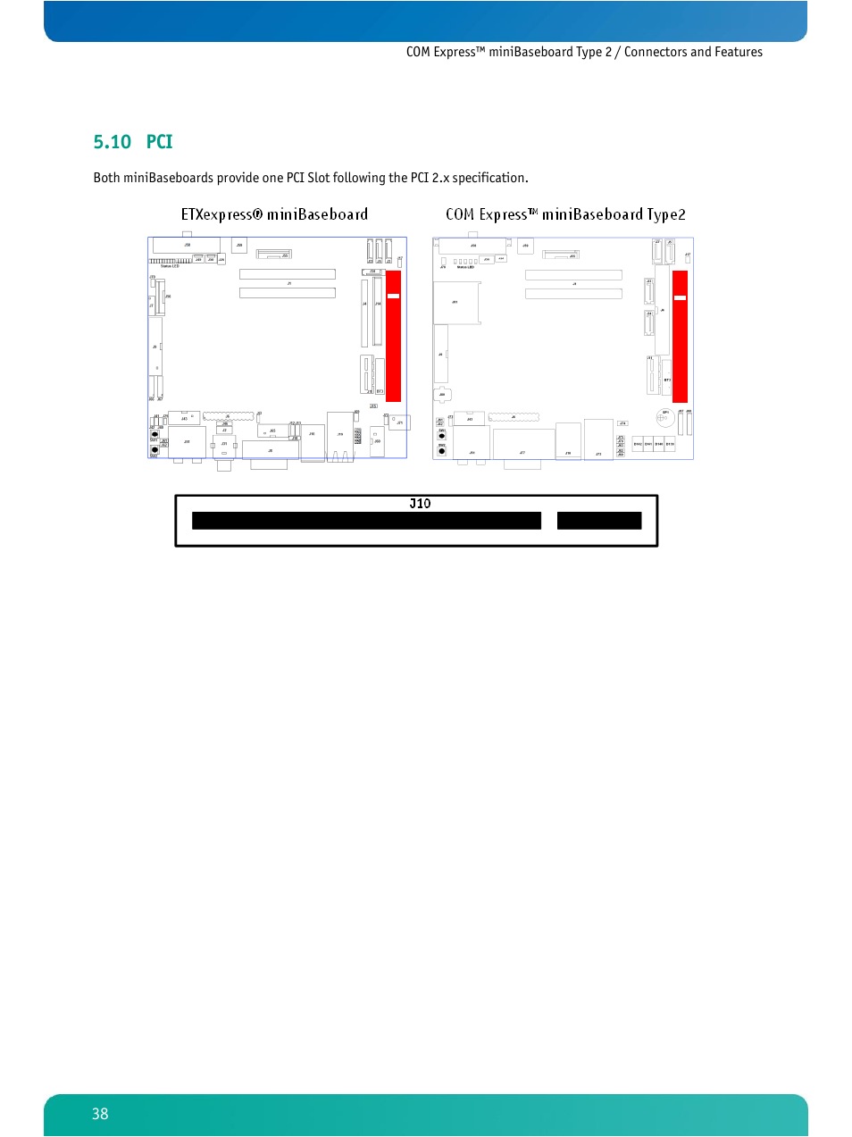 10 pci | Kontron COMe Ref. Carrier T2 User Manual | Page 43 / 71