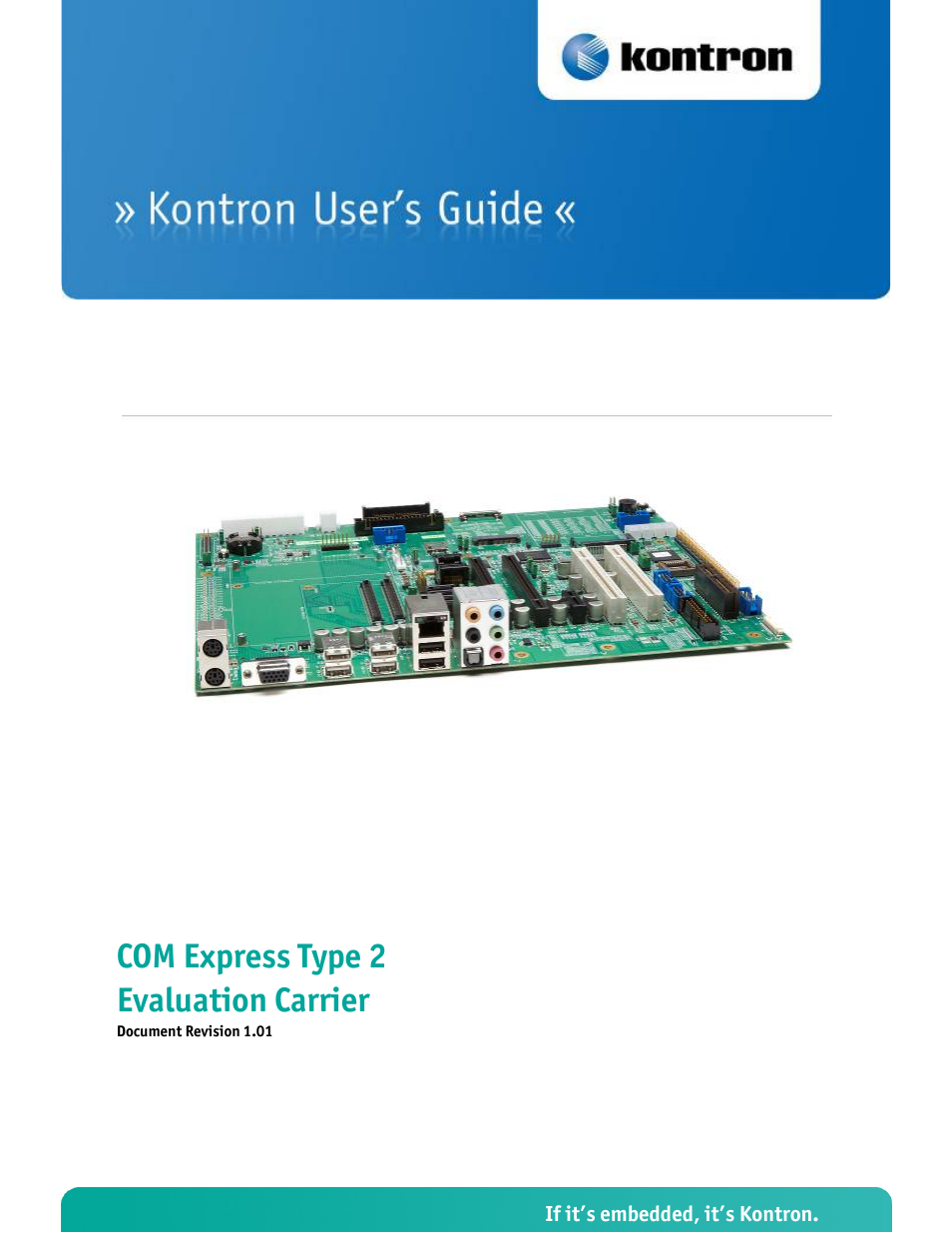 Kontron COMe Eval Carrier T2 User Manual | 37 pages