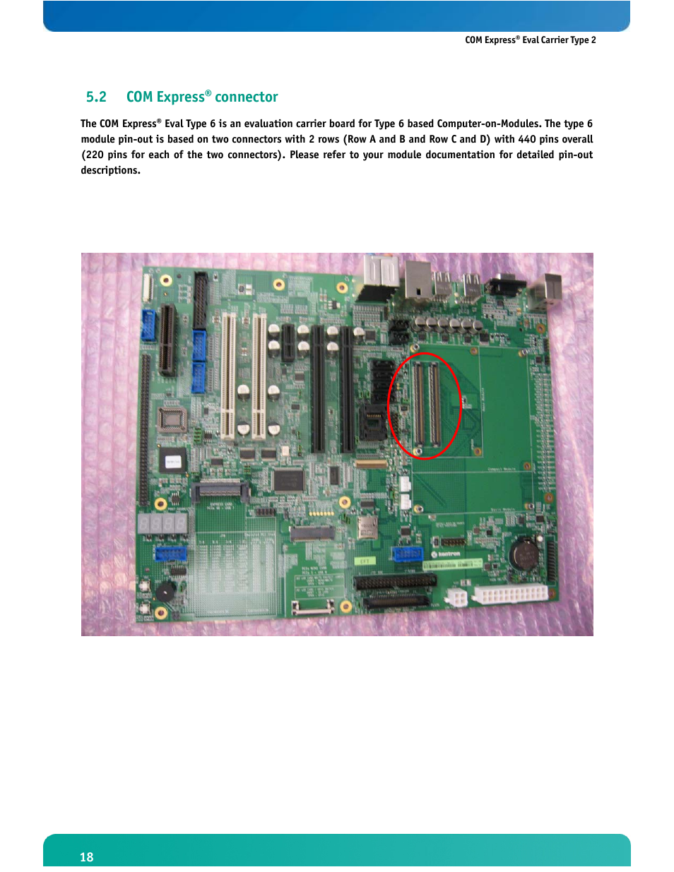 2 com express® connector | Kontron COMe Eval Carrier T2 User Manual | Page 19 / 37