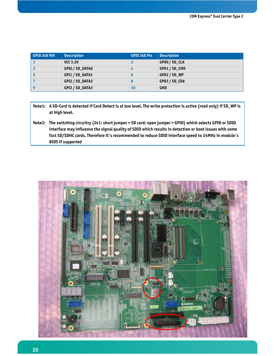 Kontron COMe Eval Carrier T2 User Manual | Page 21 / 37