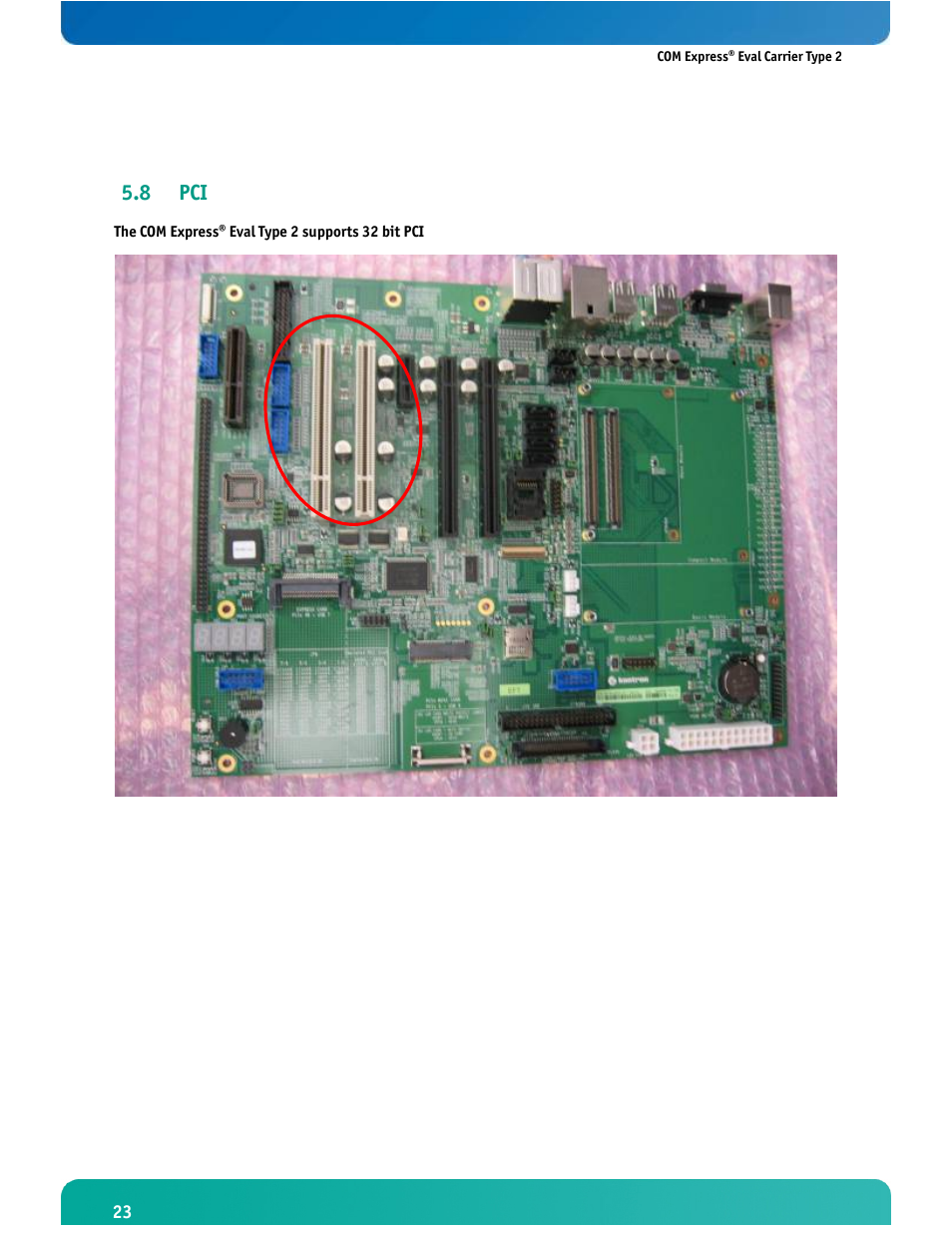 8 pci | Kontron COMe Eval Carrier T2 User Manual | Page 24 / 37