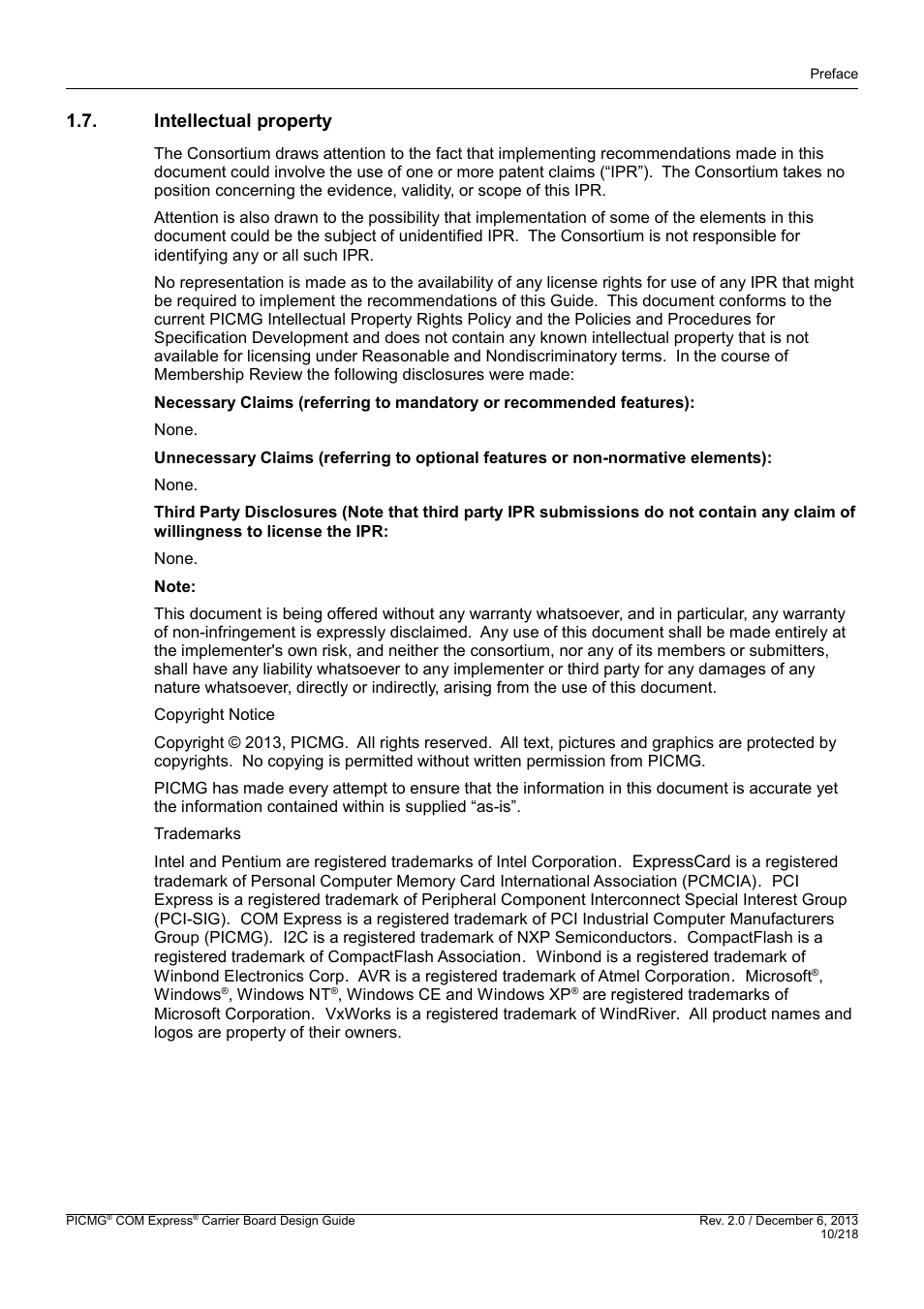 Intellectual property | Kontron COMe Starterkit Eval T2 User Manual | Page 10 / 218