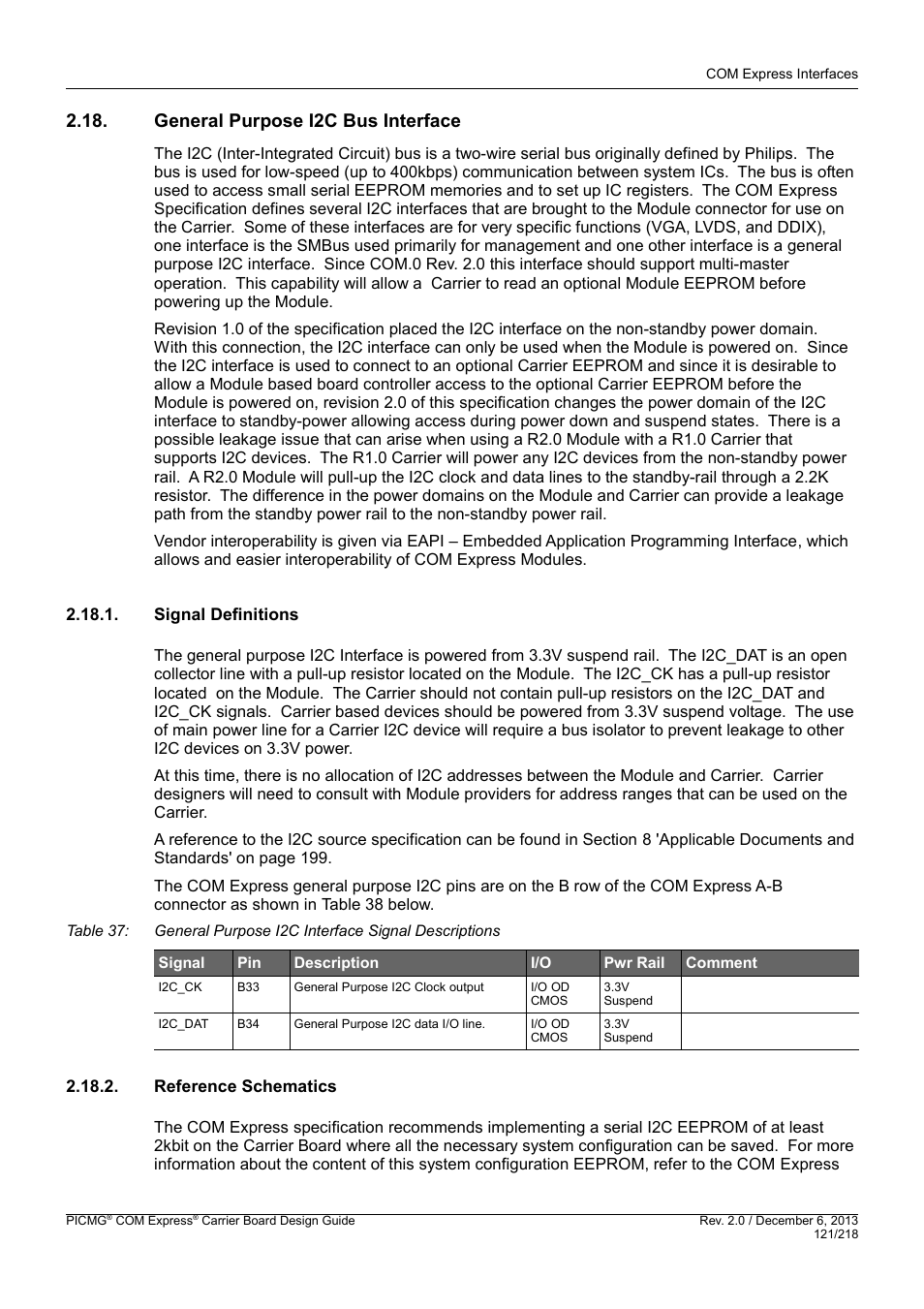 General purpose i2c bus interface, Signal definitions, Reference schematics | Signal definitions 2.18.2. reference schematics | Kontron COMe Starterkit Eval T2 User Manual | Page 121 / 218