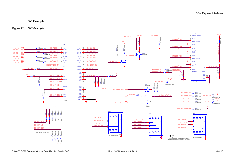 Dvi example, Figure 22: dvi example, Com express interfaces | Picmg, Com express | Kontron COMe Starterkit Eval T2 User Manual | Page 59 / 218