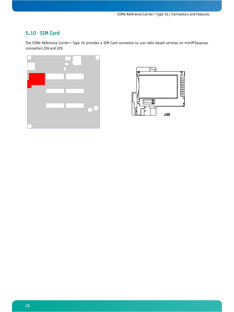 Sim card, 10 sim card | Kontron COMe Ref.Carrier-i T10 User Manual | Page 29 / 42