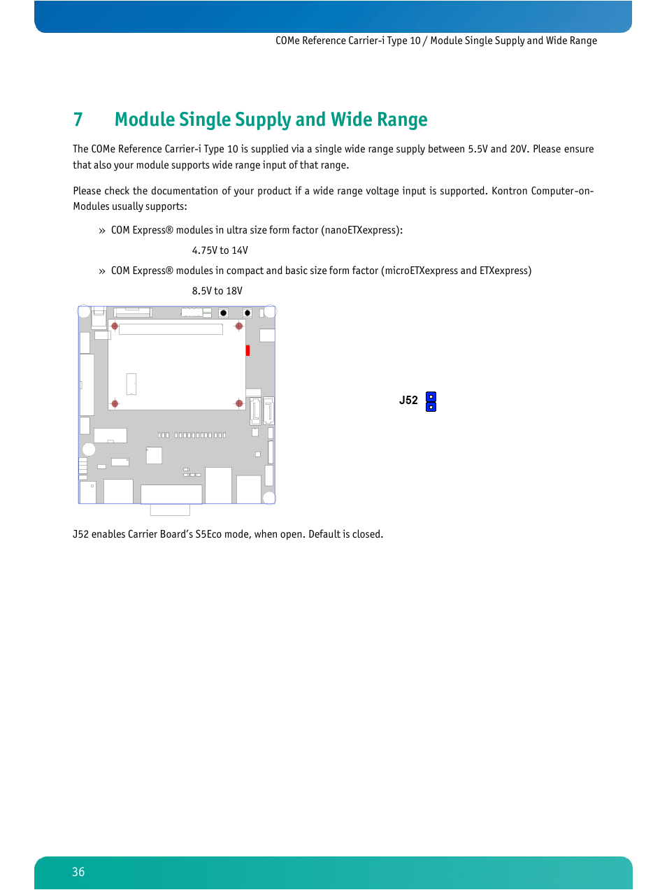 Module single supply and wide range, 7module single supply and wide range | Kontron COMe Ref.Carrier-i T10 User Manual | Page 39 / 42