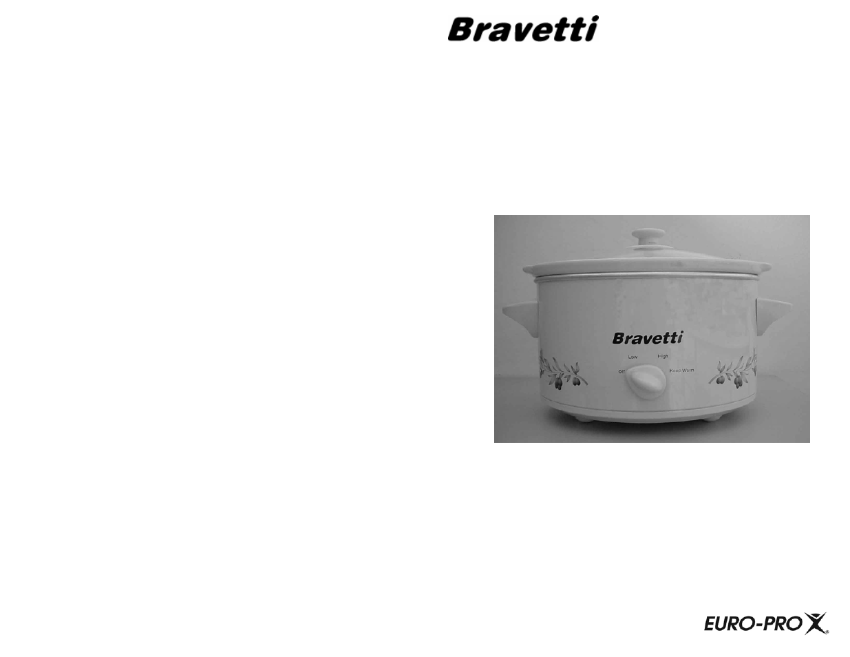 Bravetti BKC203 User Manual | 7 pages