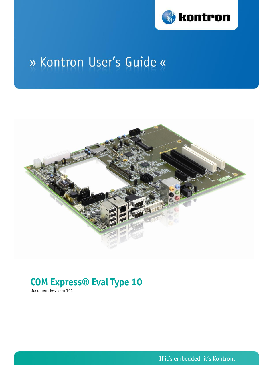 Kontron COMe Eval Carrier T10 User Manual | 55 pages