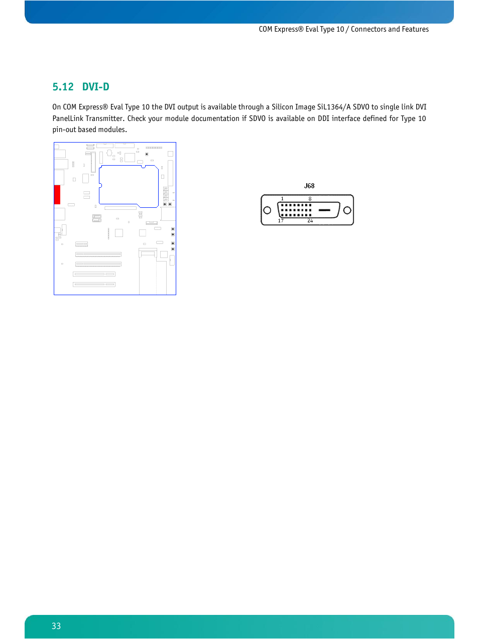 Dvi-d, 12 dvi-d | Kontron COMe Eval Carrier T10 User Manual | Page 36 / 55