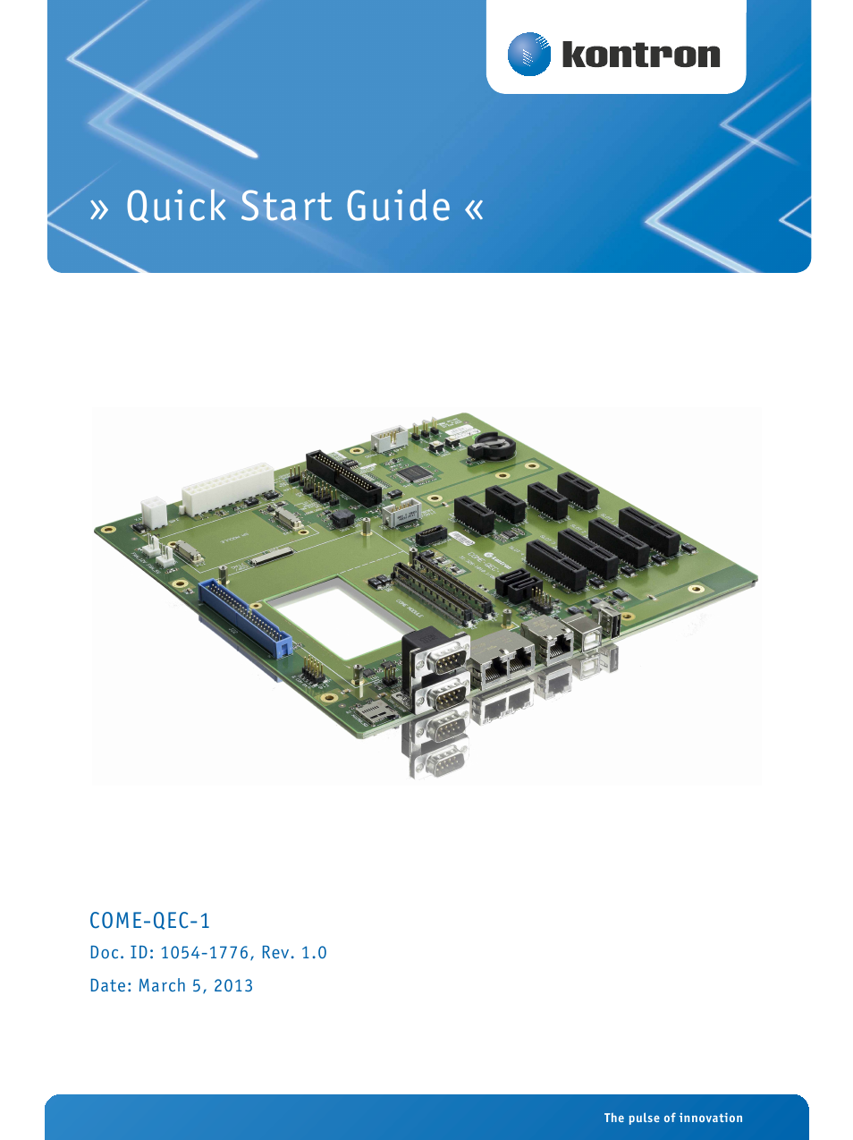 Kontron COMe Eval Carrier QorIQ User Manual | 39 pages