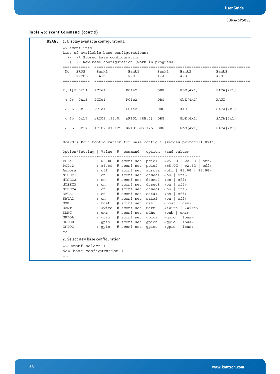 Kontron COMe-bP5020 User Manual | Page 53 / 71