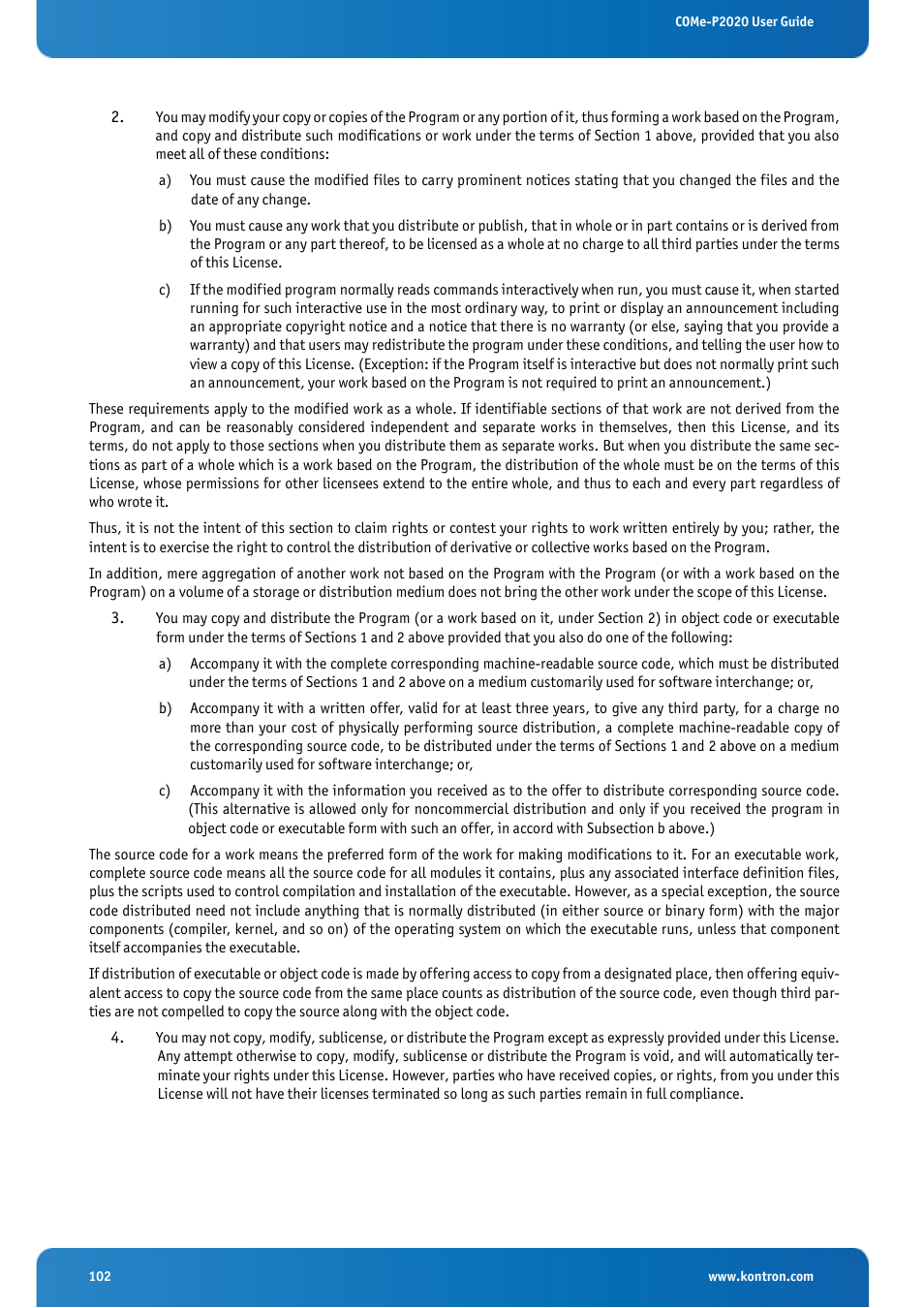 Kontron COMe-cP2020 User Manual | Page 102 / 106