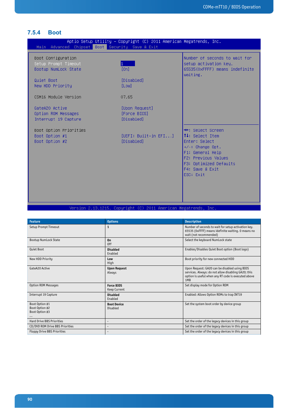 4 boot, Boot, Come-mtt10 / bios operation | Kontron COMe-mTT10 User Manual | Page 90 / 94