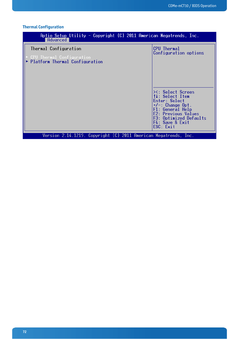 Thermal configuration | Kontron COMe-mCT10 User Manual | Page 72 / 100