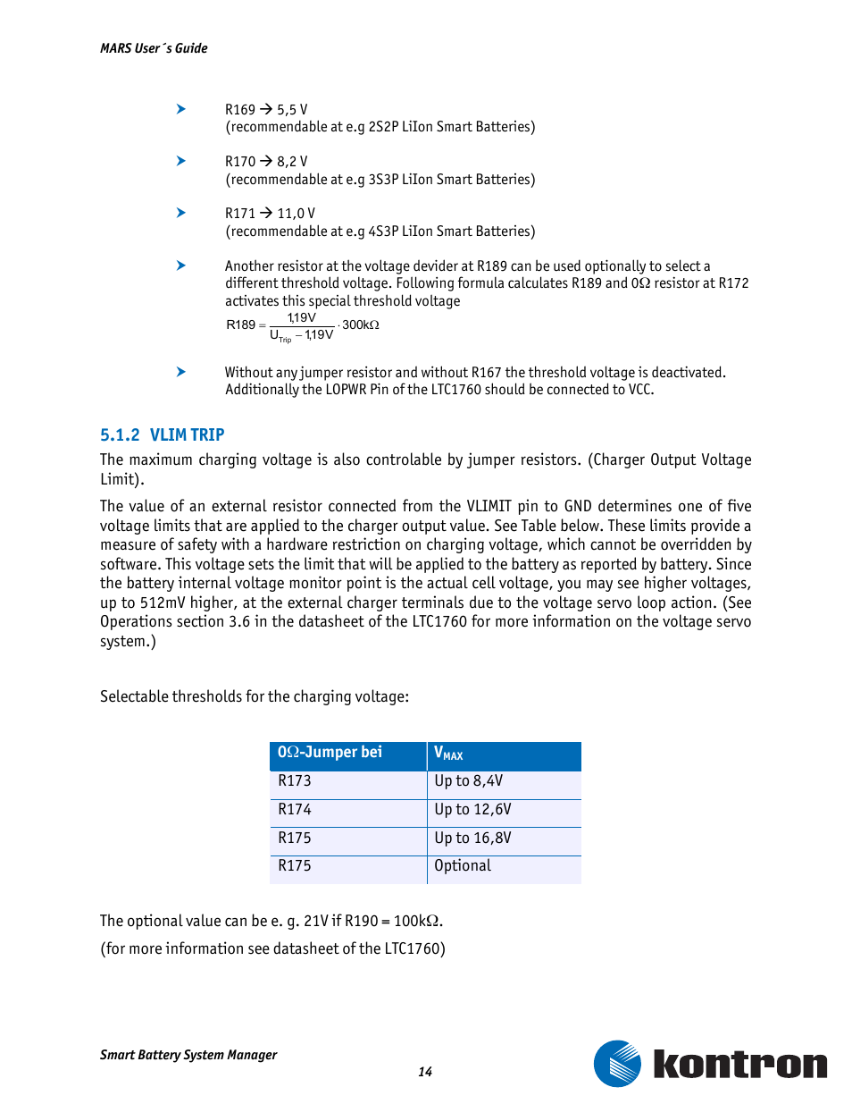 2 vlim trip | Kontron MARS Smart Battery Kit User Manual | Page 15 / 35