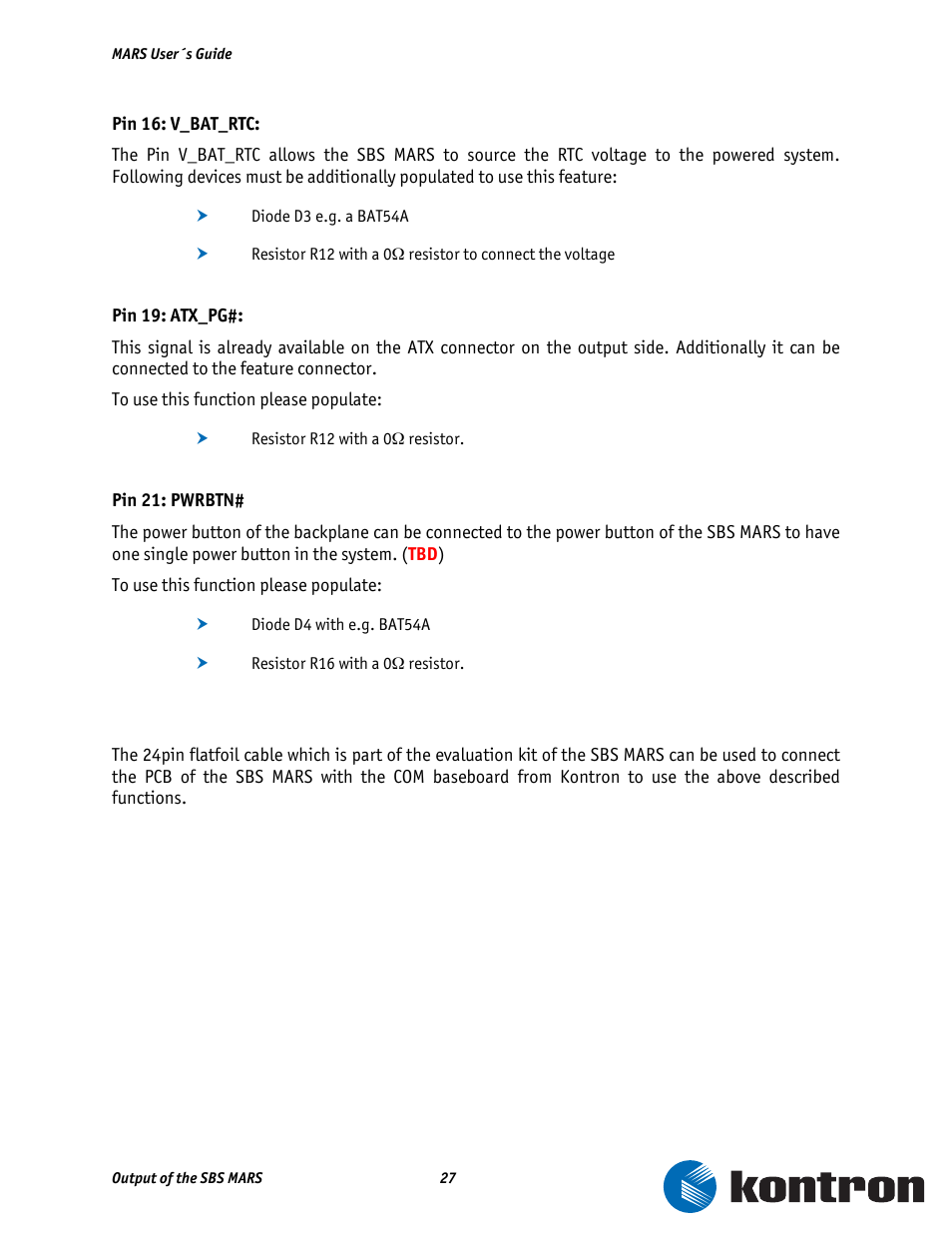 Kontron MARS Smart Battery Kit User Manual | Page 28 / 35
