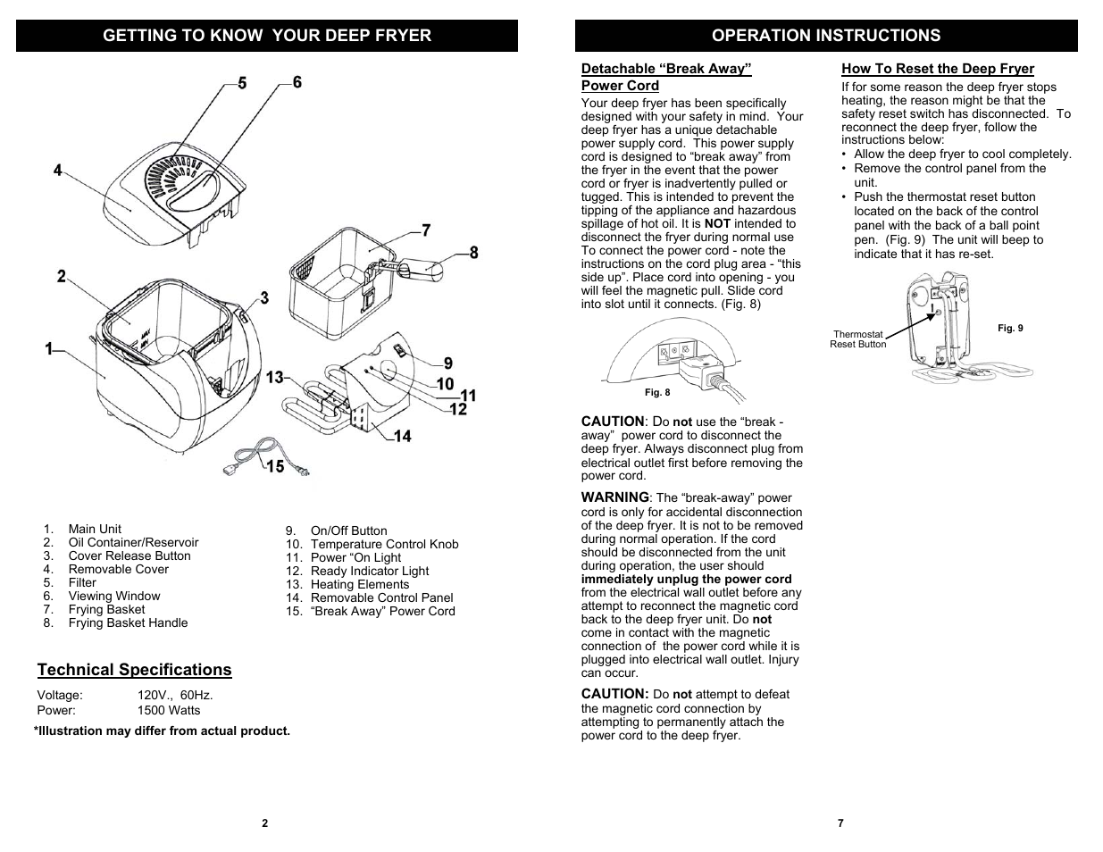 Technical specifications | Bravetti F1011H User Manual | Page 4 / 6