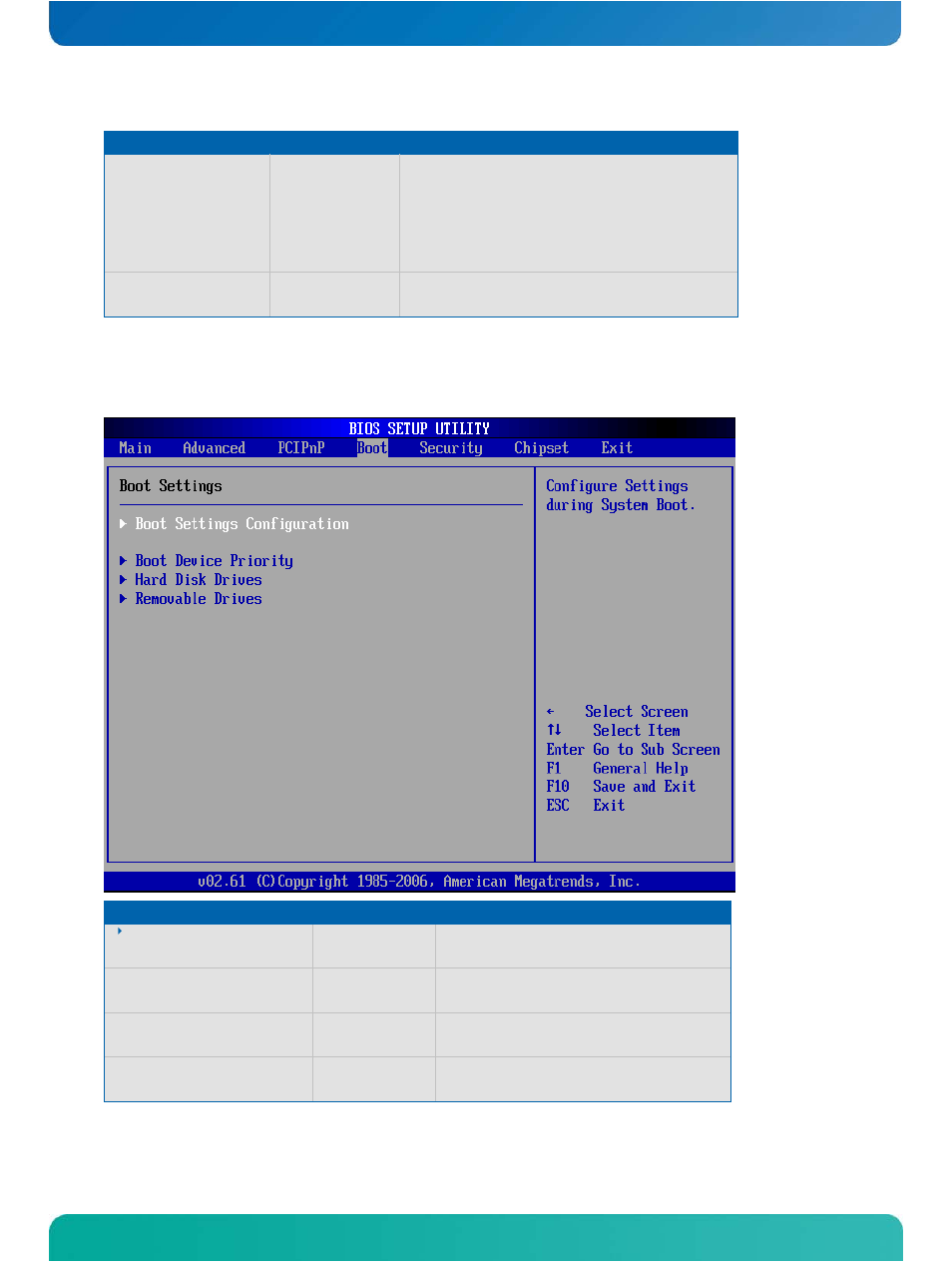 4 boot settings, Boot settings | Kontron COMe-cXLi2 User Manual | Page 89 / 106