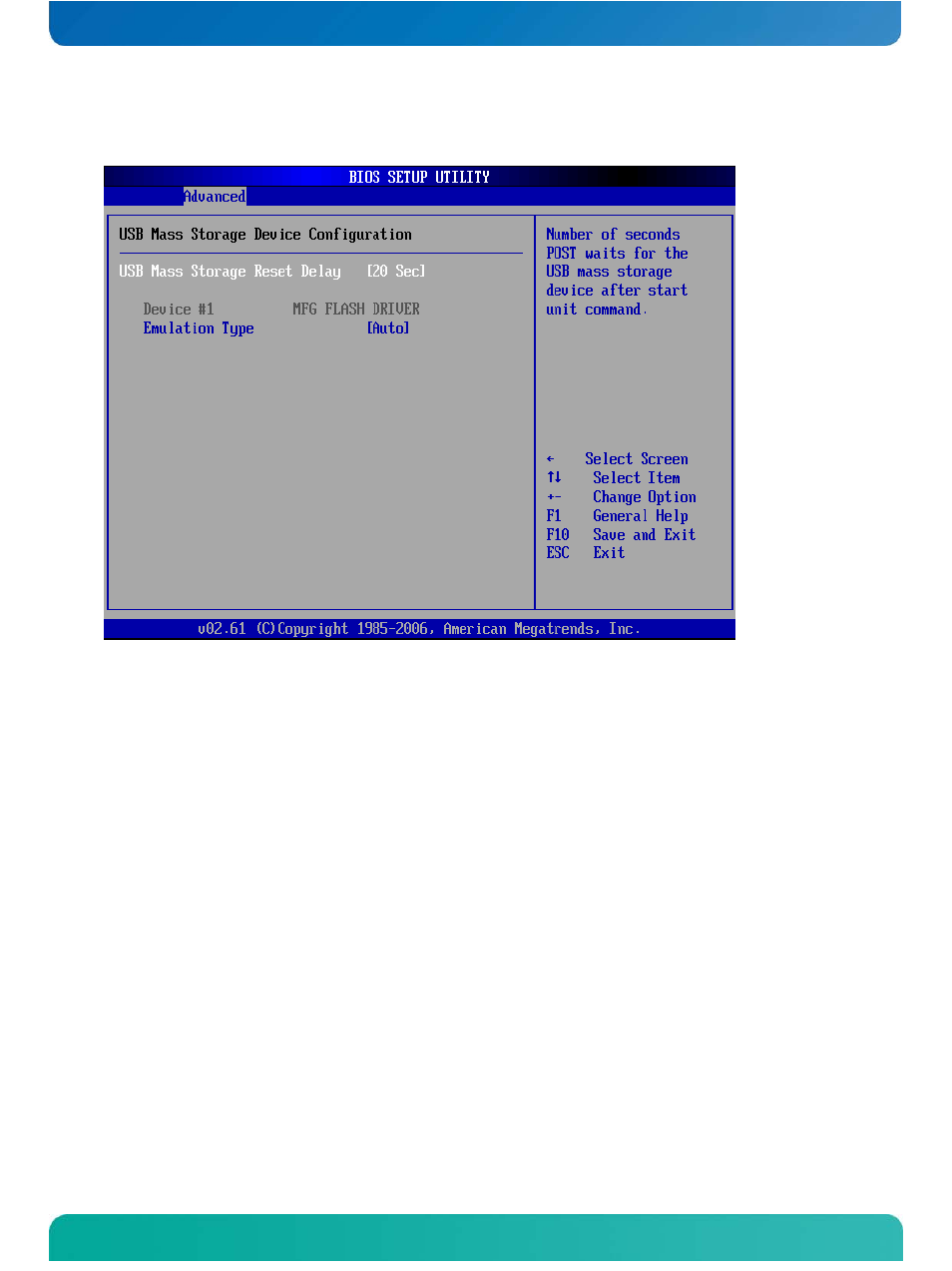 8 usb mass storage device configuration, Usb mass storage device configuration | Kontron COMe-cXLi2 User Manual | Page 94 / 106