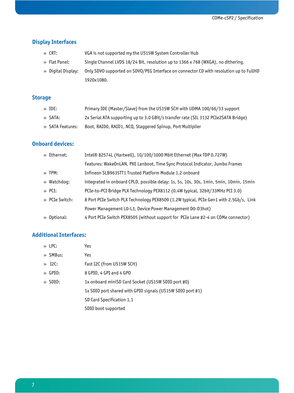 Kontron COMe-cSP2 User Manual | Page 12 / 109