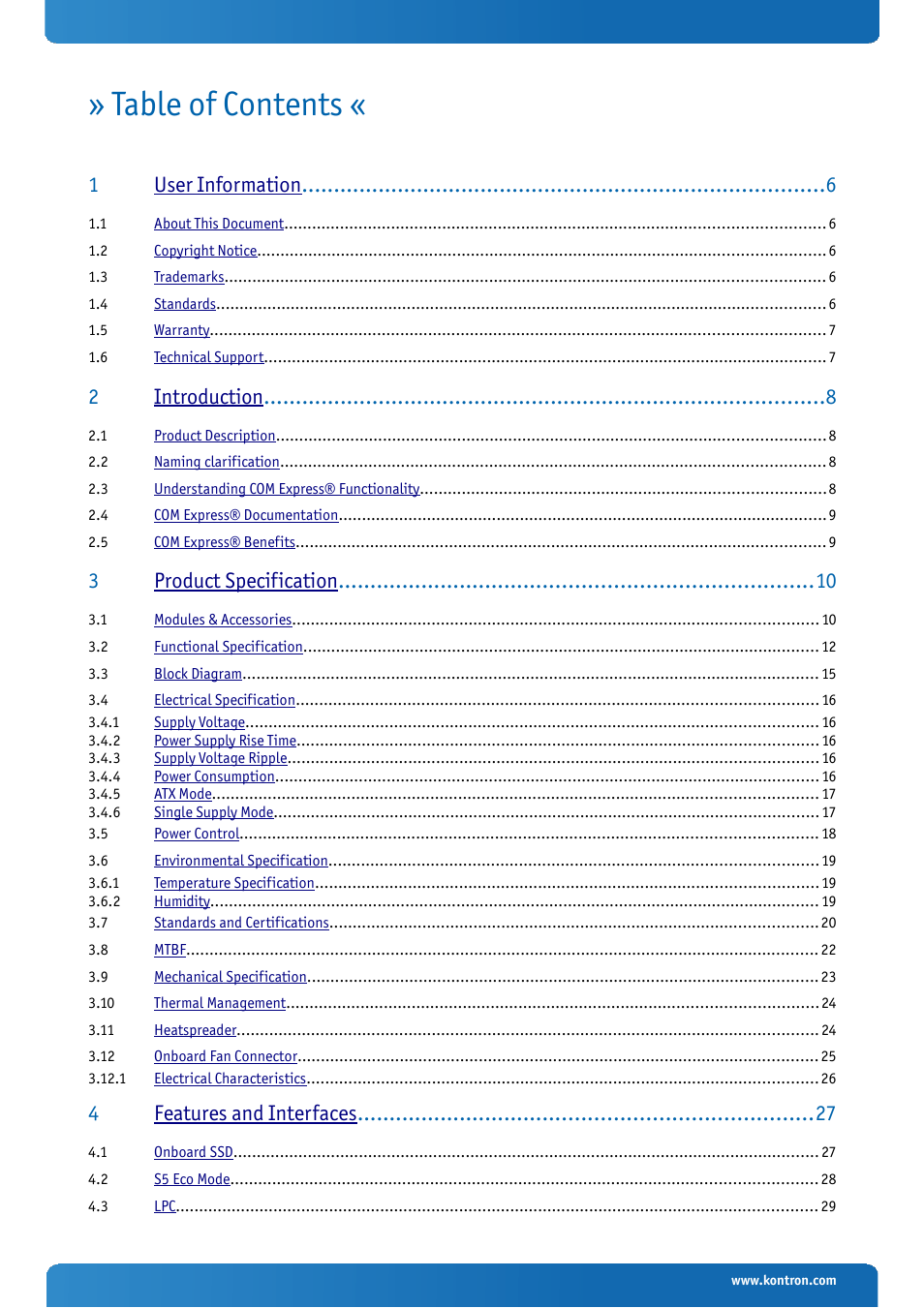 Kontron COMe-cDC2 User Manual | Page 3 / 97