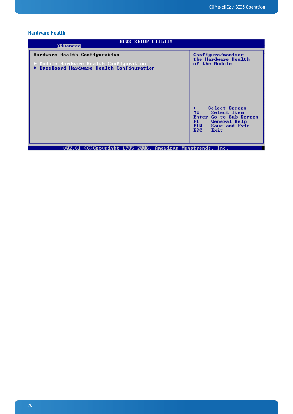 Hardware health | Kontron COMe-cDC2 User Manual | Page 76 / 97