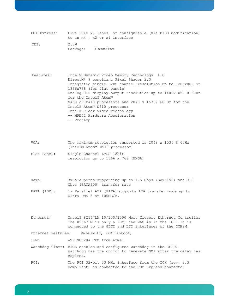 Kontron COMe-cPV2(v1.4) User Manual | Page 12 / 123