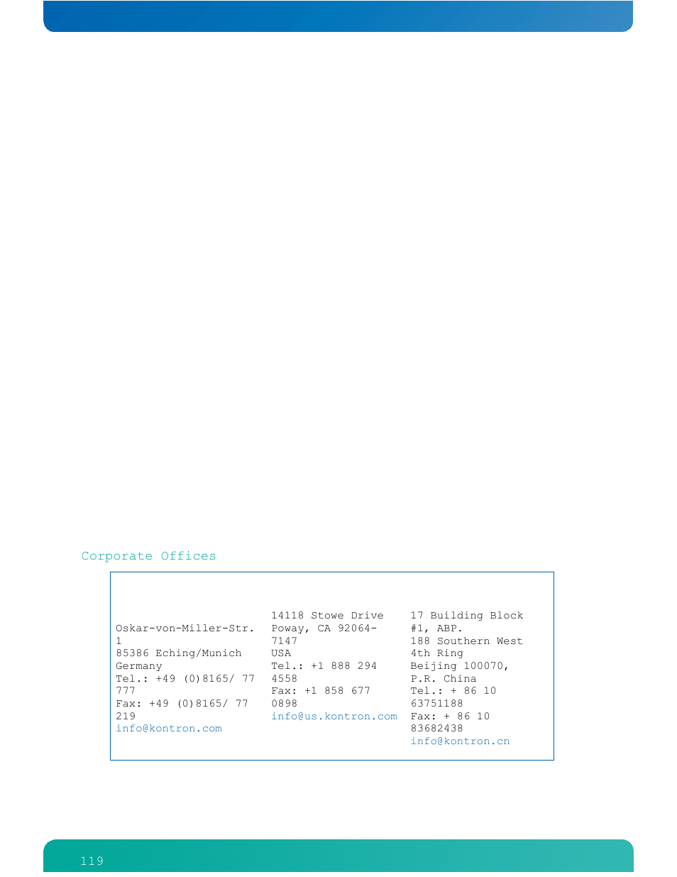 Kontron COMe-cPV2(v1.4) User Manual | Page 123 / 123