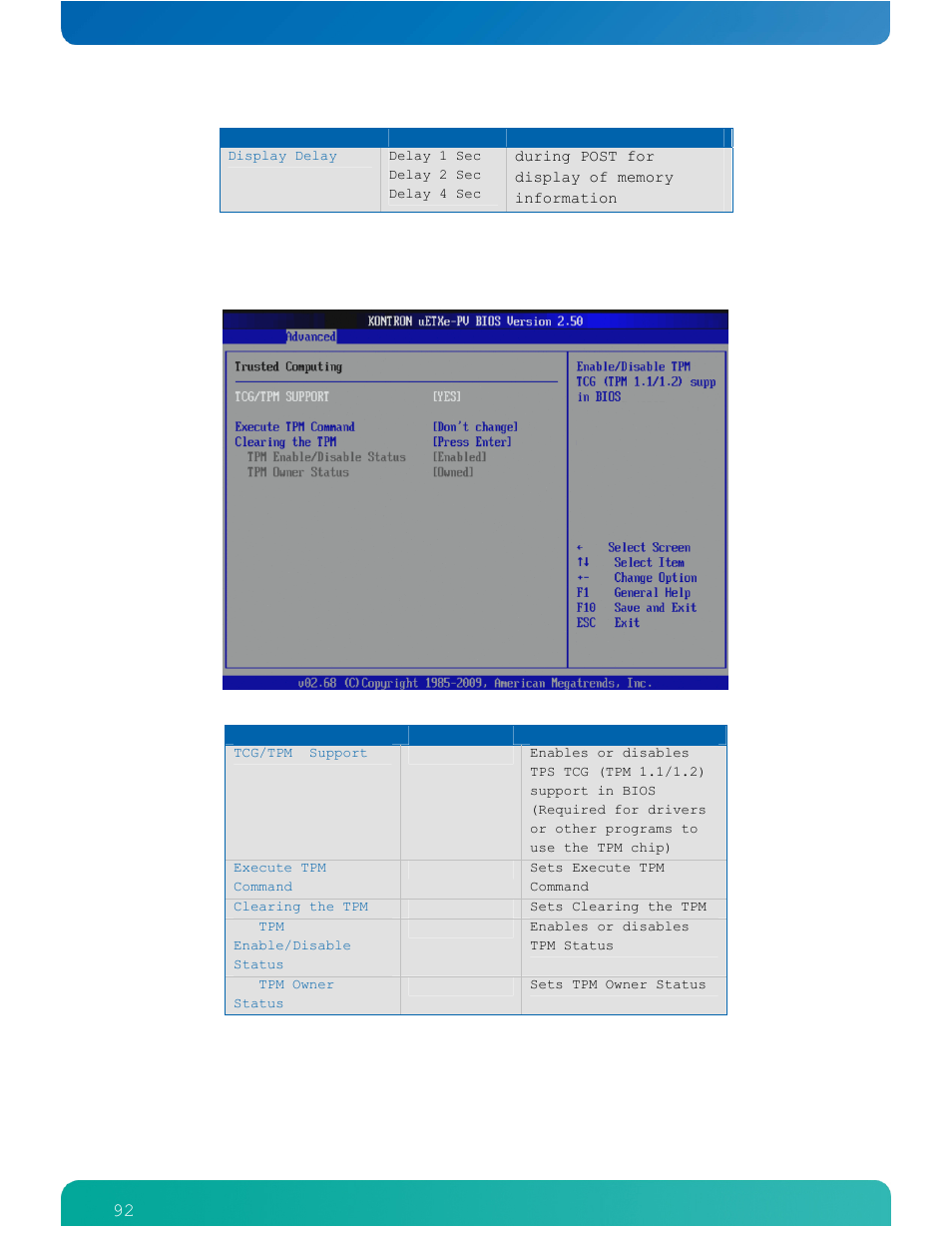 Trusted computing | Kontron COMe-cPV2(v1.4) User Manual | Page 96 / 123