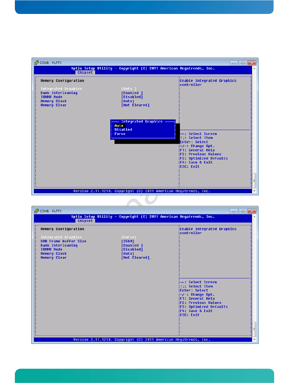 Memory configuration | Kontron COMe-cOHXX User Manual | Page 123 / 168