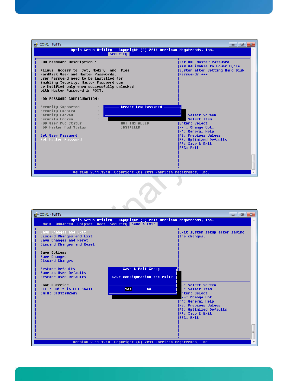 7 save and exit, Save and exit | Kontron COMe-cOHXX User Manual | Page 157 / 168